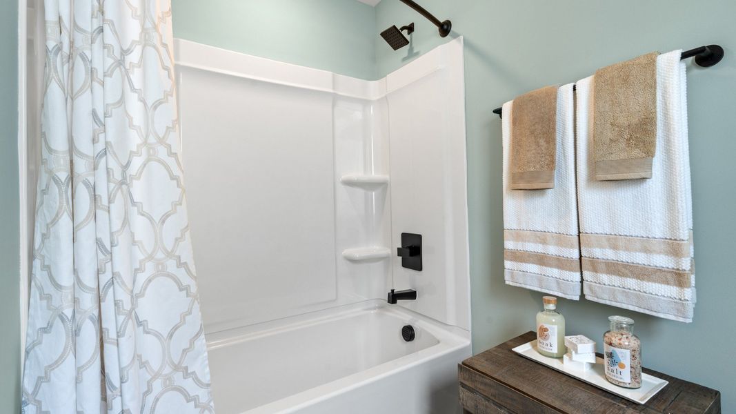 Representative furnished interior of a home built from the Finley by DRB Homes in Creeks at Midway, Anderson (Image 12).