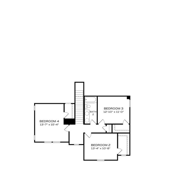 2D floor plan layout of this home in Ivy Glen, Perry, GA (Image 3).