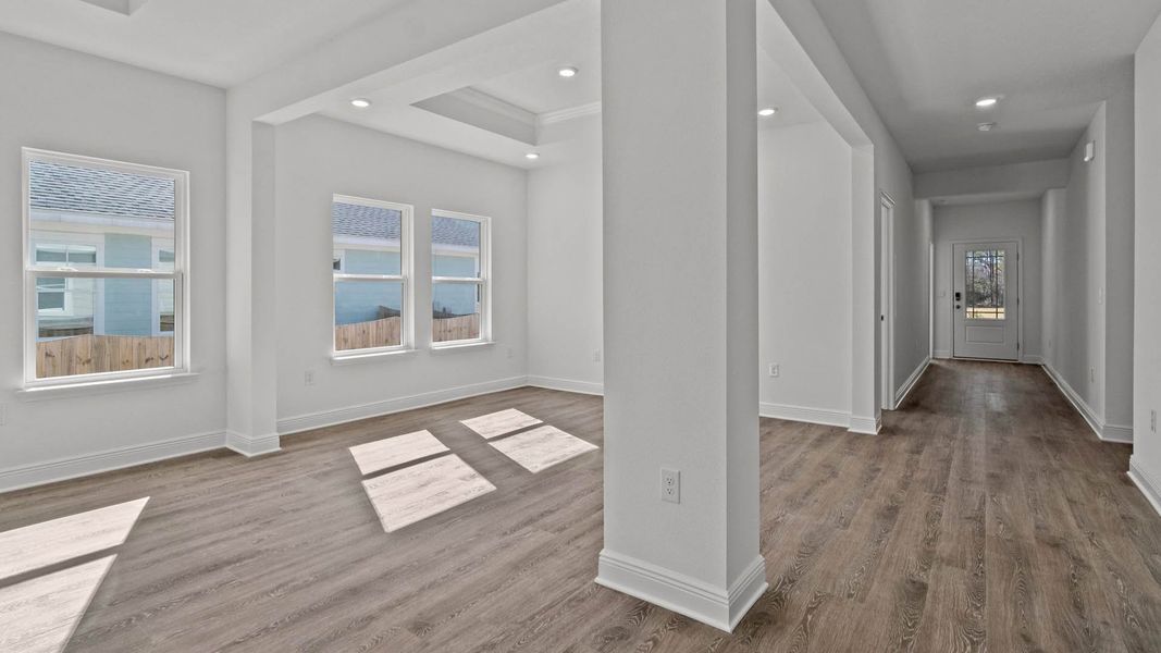 Representative unfurnished interior of a home built from the Camden by D.R. Horton in Owl's Head Farms, Freeport (Image 15).