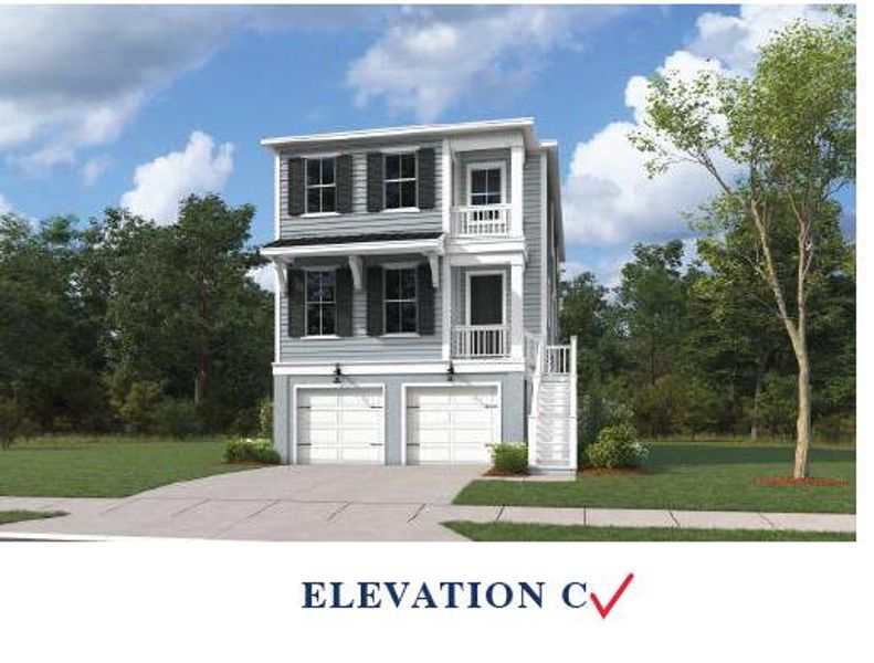 Front exterior of a new home in Central Park, James Island, SC, highlighting curb appeal (Image 1).