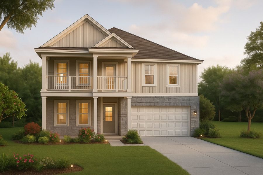 Representative exterior photo of a completed home built from the Cypress II Trinity Grove Country by Brohn Homes in Trinity Grove, Spring, TX (Image 1). Representative exterior photo of a completed home built from the Cypress II Trinity Grove Country by Brohn Homes in Trinity Grove, Spring, TX (Image 1).
