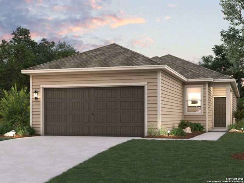 Front exterior of a new home in Mesa Vista, San Antonio, TX, highlighting curb appeal (Image 2).