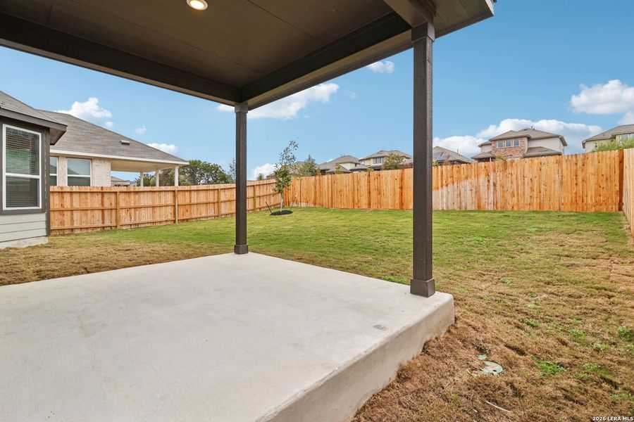 Exterior details and patio area of a home in Sagebrooke - Classic Series, San Antonio (Image 24).