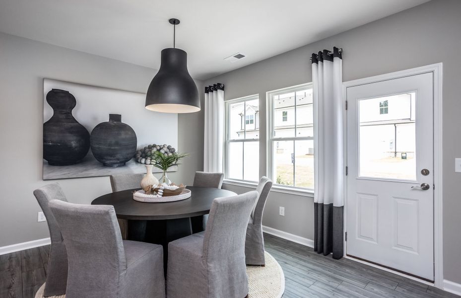 Furnished interior view inside a new home in Exchange at 401, Raleigh (Image 9).
