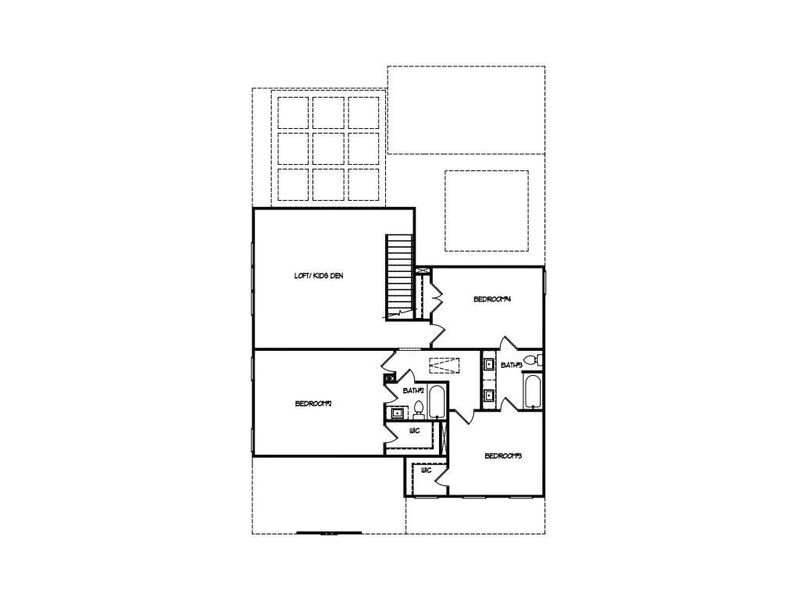 2D floor plan layout of this home in , Hoschton, GA (Image 4).