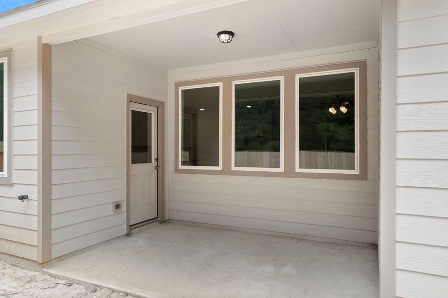 The covered patio is generously sized, providing ample space for various outdoor activities. The covered patio is generously sized, providing ample space for various outdoor activities.