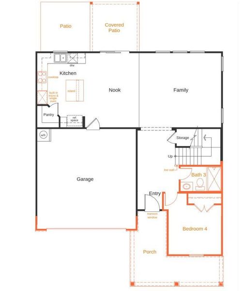 2D floor plan layout of this home in Wilson Creek, Indian Land, SC (Image 6). 2D floor plan layout of this home in Wilson Creek, Indian Land, SC (Image 6).