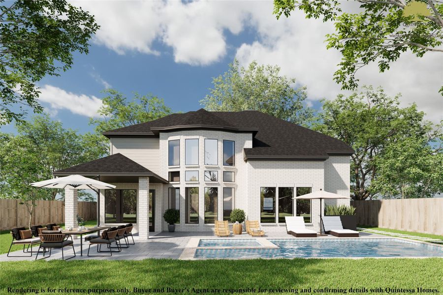 Artist Rendering of Backyard. Pool and Backyard Sod Not Included In Home.