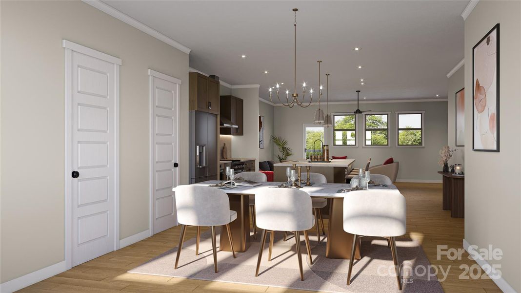 Dining Area - 3D Rendering, finishes may vary Dining Area - 3D Rendering, finishes may vary
