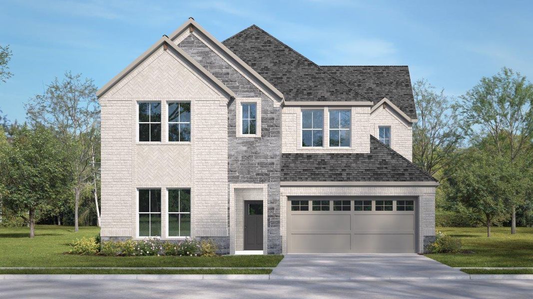 Representative exterior photo of a completed home built from the Boulder by D.R. Horton in The Landing at Hidden Lakes, McKinney, TX (Image 5).