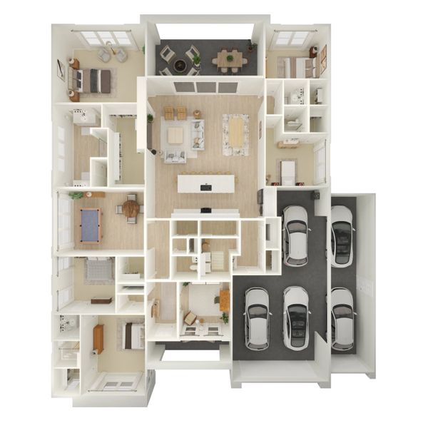 2D floor plan layout for the Denver by K. Hovnanian® Homes in Campanos Estates, Peoria, AZ (Image 4). 2D floor plan layout for the Denver by K. Hovnanian® Homes in Campanos Estates, Peoria, AZ (Image 4).