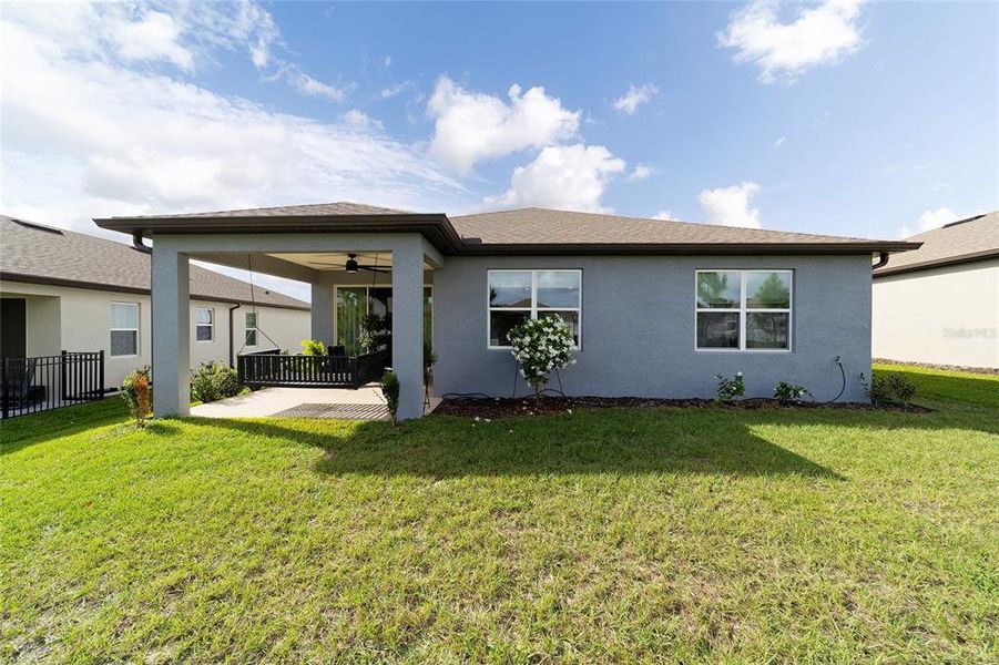 Exterior details and patio area of a home in Del Webb Stone Creek, Ocala (Image 22).