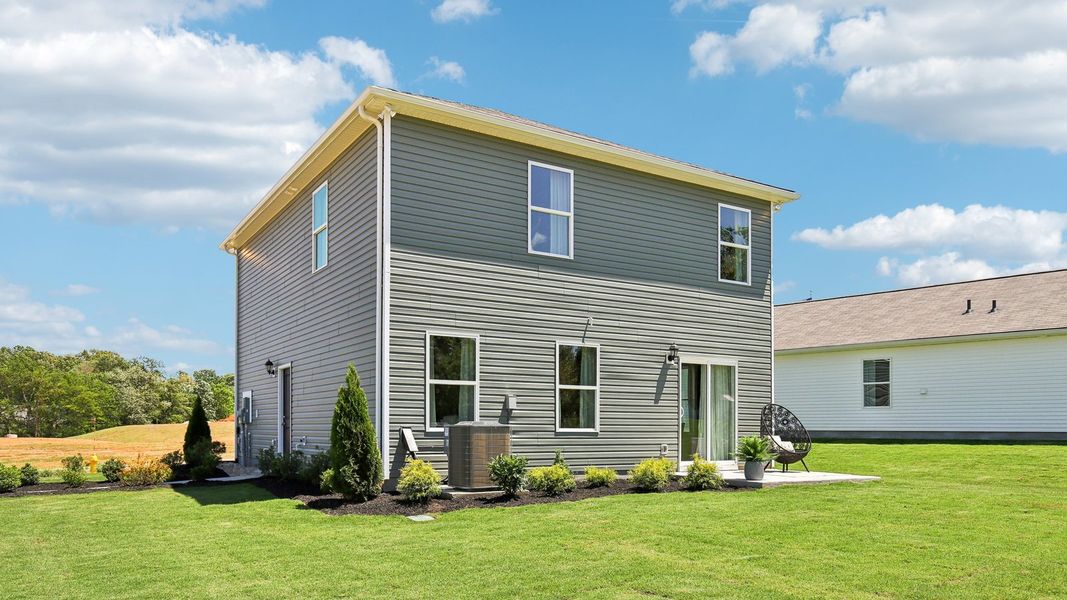 Exterior details and patio area of a home in Parkside Point, Portland (Image 20).