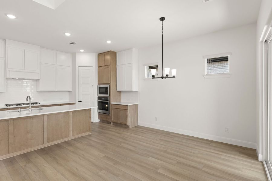 Furnished interior view inside a new home in Lily Creek at Sutton Fields, Aubrey (Image 11). Furnished interior view inside a new home in Lily Creek at Sutton Fields, Aubrey (Image 11).