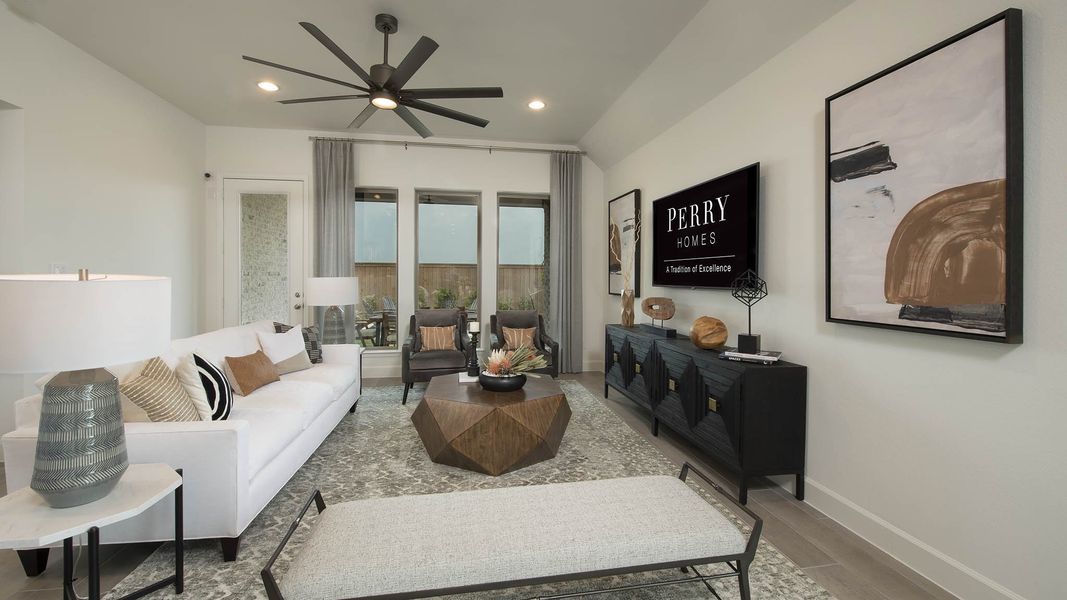 Furnished interior view inside a new home in Bridgeland, Cypress (Image 8).