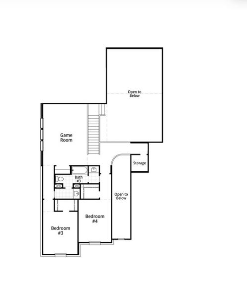 2D floor plan layout for the Foxleigh by Highland Homes in Mantua Point, Van Alstyne, TX (Image 35).
