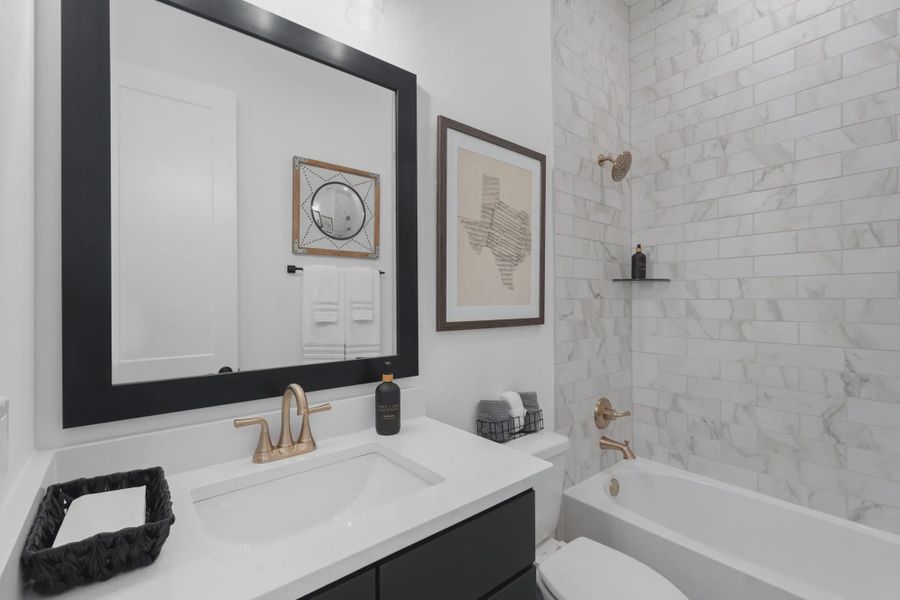 Representative furnished interior of a home built from the Orlando by Chesmar Homes in Brookewater 45's, Rosenberg (Image 13).