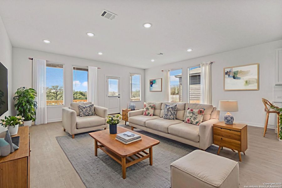 Furnished interior view inside a new home in Hidden Trails: Coastline Collection, Bulverde (Image 4). Furnished interior view inside a new home in Hidden Trails: Coastline Collection, Bulverde (Image 4).