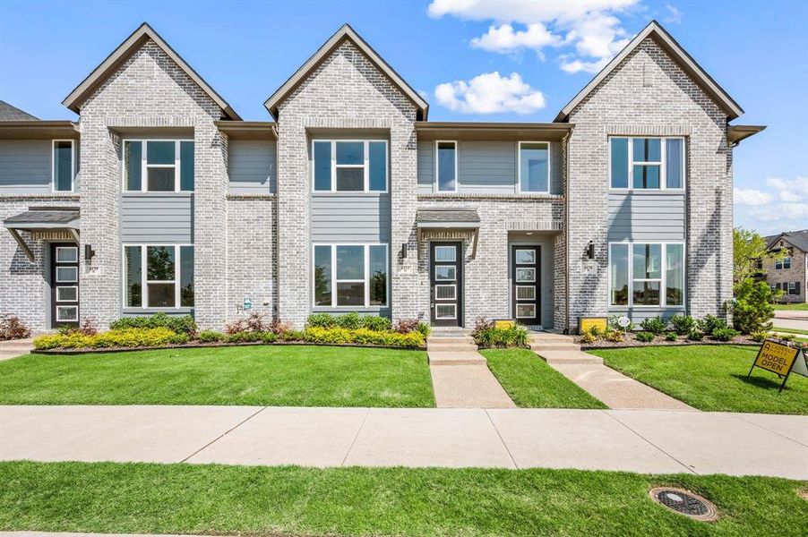 Beautiful and inviting, our Modern brick lock and leave homes are now available in Solterra!