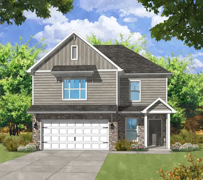 Representative rendering of the exterior for the Adams by Center Park Homes (Image 17).