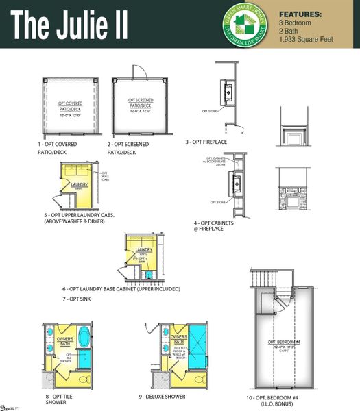 2D floor plan layout of this home in Lynbrook, Boiling Springs, SC (Image 3).