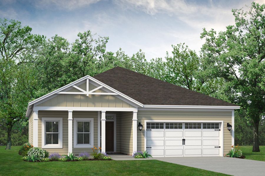 Representative exterior photo of a completed home built from the The Redbud by Chesapeake Homes in Neill's Pointe, Angier, NC (Image 20).