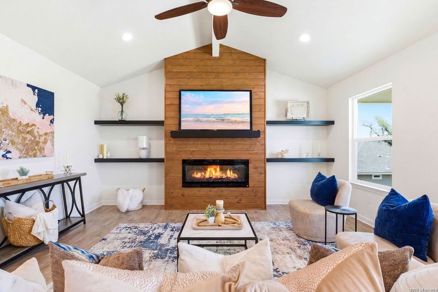 Furnished interior view inside a new home in , Fischer (Image 20).