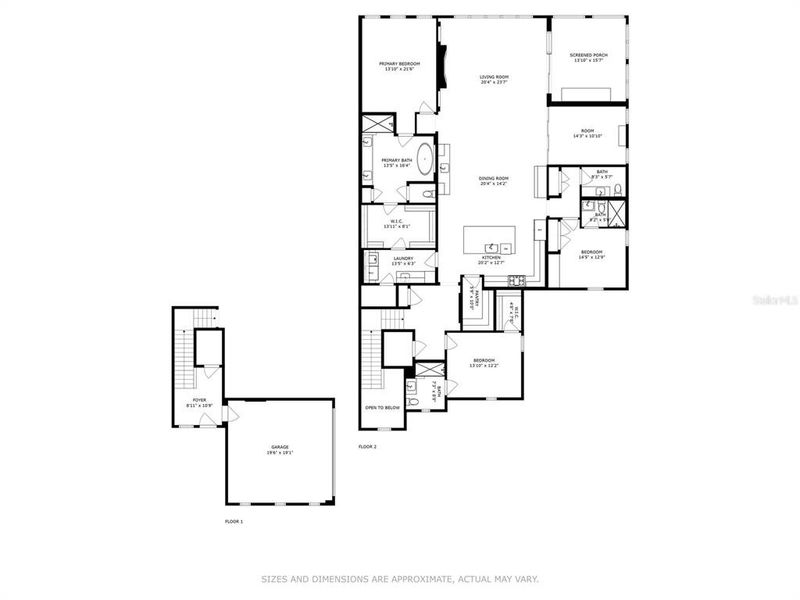 2D floor plan layout of this home in , Fort Myers, FL (Image 4).