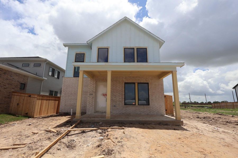 In-progress construction of a new home in Sienna - Landmark Row Collection, Missouri City, TX (Image 7).