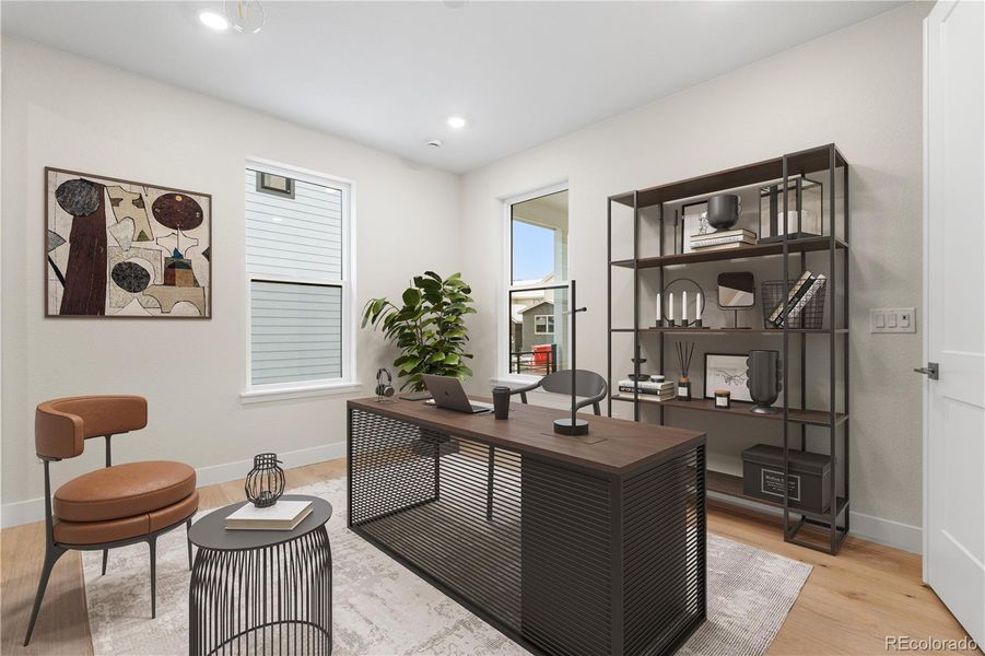 Furnished interior view inside a new home in Autograph at Lyric, Lone Tree (Image 31).