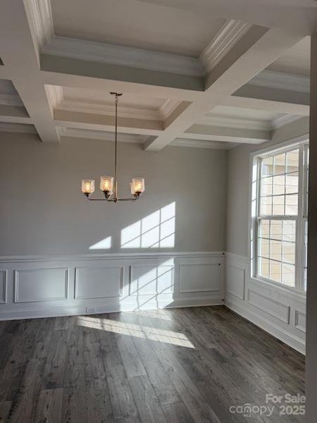 Coffered Ceiling in Dining Room Coffered Ceiling in Dining Room