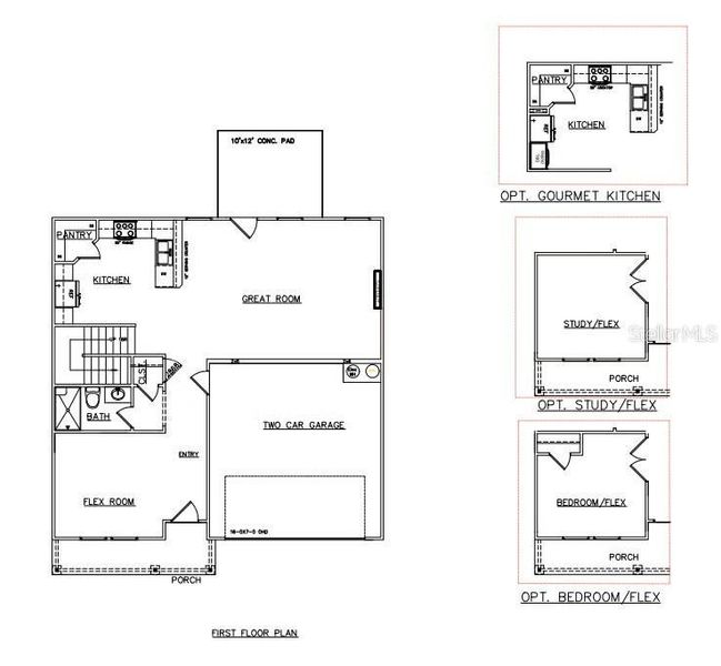 2D floor plan layout of this home in Crossvine Village, LaGrange, GA (Image 4).