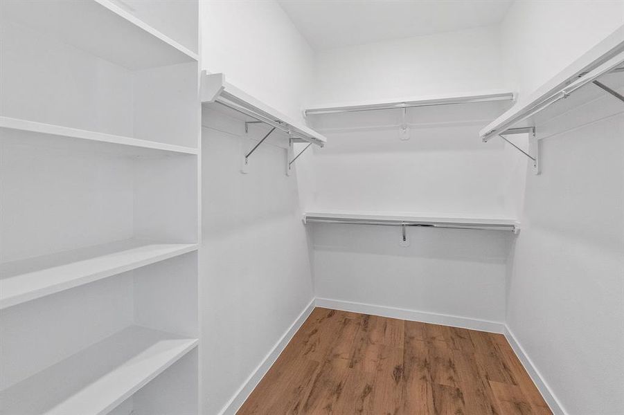 Large primary closet.