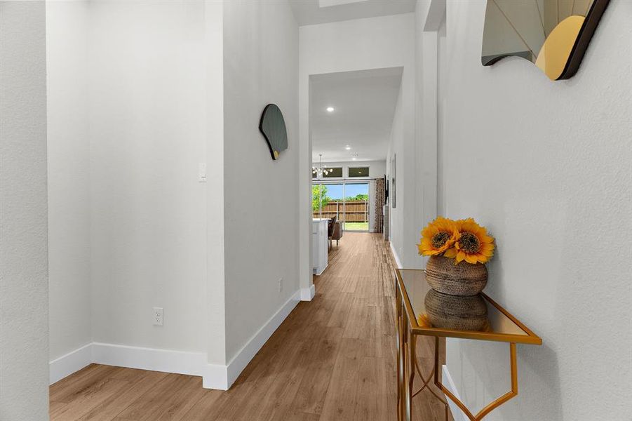 Furnished interior view inside a new home in The Villages of Hurricane Creek, Anna (Image 13). Furnished interior view inside a new home in The Villages of Hurricane Creek, Anna (Image 13).