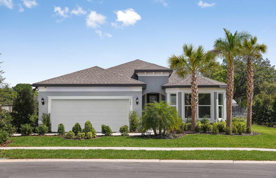Representative exterior photo of a completed home built from the Medina by Pulte Homes in Caldera, Spring Hill, FL (Image 1). Representative exterior photo of a completed home built from the Medina by Pulte Homes in Caldera, Spring Hill, FL (Image 1).