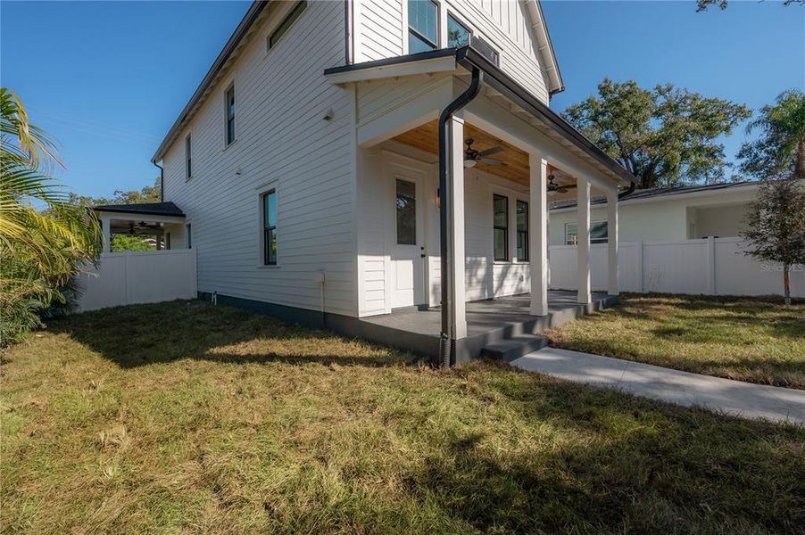 Exterior details and patio area of a home in , Tampa (Image 41).