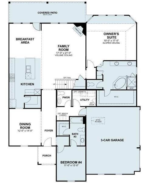 2D floor plan layout of this home in Sorella, Tomball, TX (Image 4). 2D floor plan layout of this home in Sorella, Tomball, TX (Image 4).