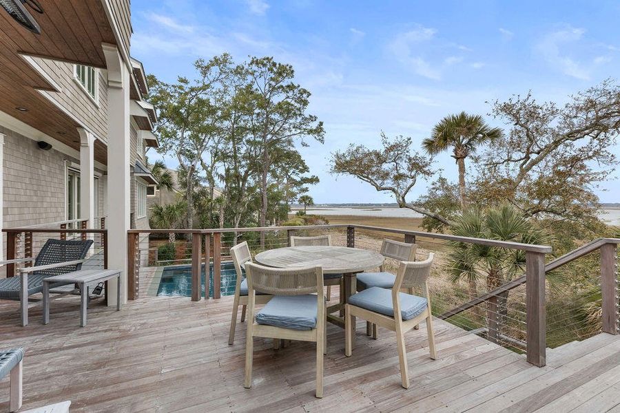 Exterior details and patio area of a home in , Kiawah Island (Image 29).
