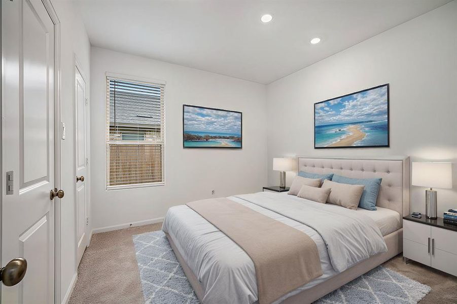 The secondary bedrooms all have ample space and storage.