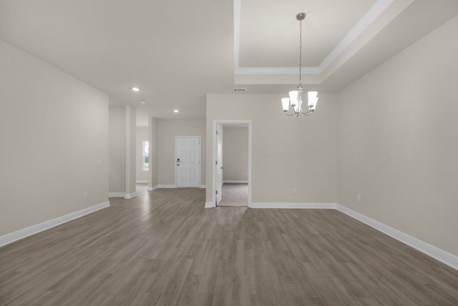 Representative unfurnished interior of a home built from the Osprey by Holiday Builders in Yellow River Ranch, Milton (Image 10). Representative unfurnished interior of a home built from the Osprey by Holiday Builders in Yellow River Ranch, Milton (Image 10).