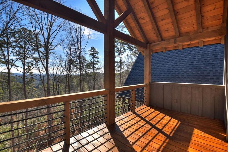 Exterior details and patio area of a home in , Ellijay (Image 3).