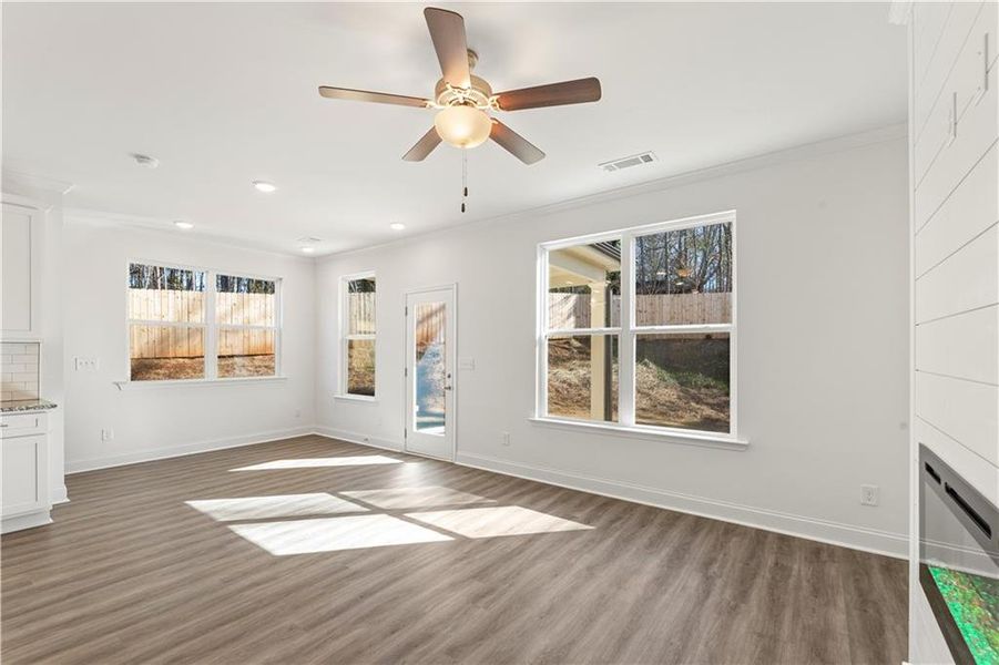 Spacious, unfurnished interior of a new home in Mulberry Summit, Flowery Branch (Image 21). Spacious, unfurnished interior of a new home in Mulberry Summit, Flowery Branch (Image 21).