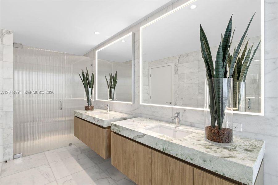 Furnished interior view inside a new home in , Miami Beach (Image 17).