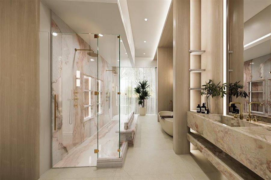 Furnished interior view inside a new home in , Dallas (Image 32).