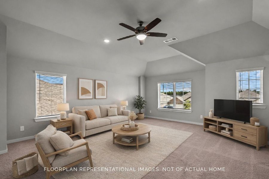 Furnished interior view inside a new home in Lone Star Landing, Montgomery (Image 8). Furnished interior view inside a new home in Lone Star Landing, Montgomery (Image 8).