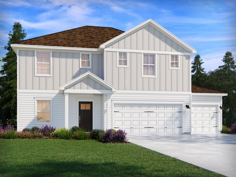 Representative exterior photo of a completed home built from the Cottonwood by Meritage Homes in Briarcreek - Bronze Series, Cane Ridge, TN (Image 10).