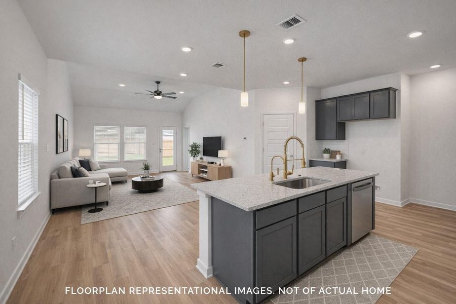 Furnished interior view inside a new home in Sorella, Tomball (Image 6).