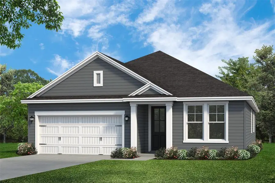 Front exterior of a new home in , Palm Coast, FL, highlighting curb appeal (Image 2). Front exterior of a new home in , Palm Coast, FL, highlighting curb appeal (Image 2).