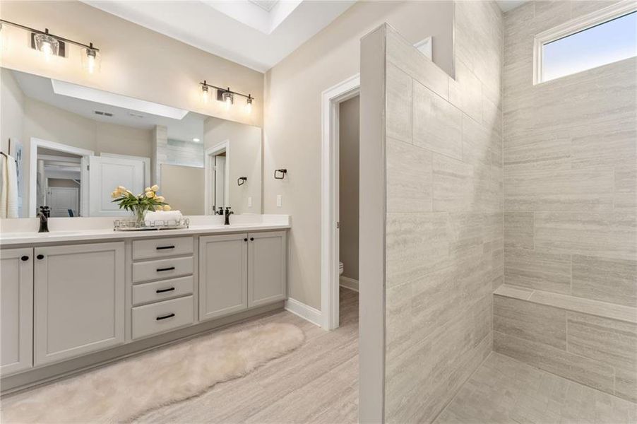 Furnished interior view inside a new home in The Courtyards of Franklin Goldmine, Cumming (Image 10).