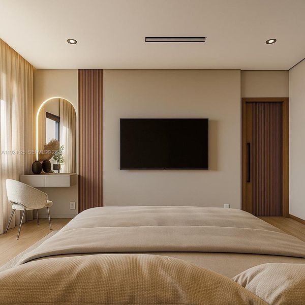 Furnished interior view inside a new home in , Hollywood (Image 13).